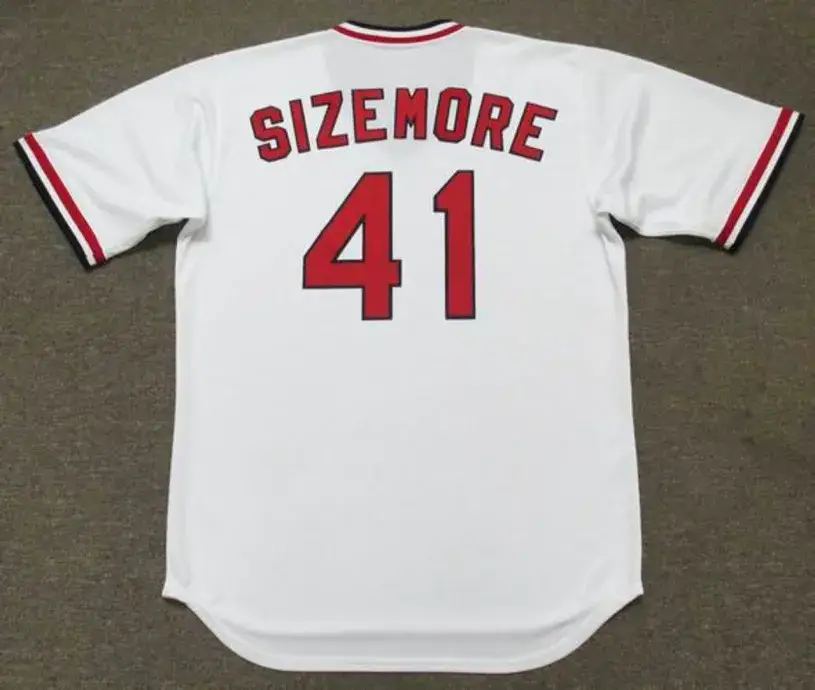 TED SIZEMORE St. Louis Cardinals 1975 Majestic Cooperstown Throwback Home Jersey 