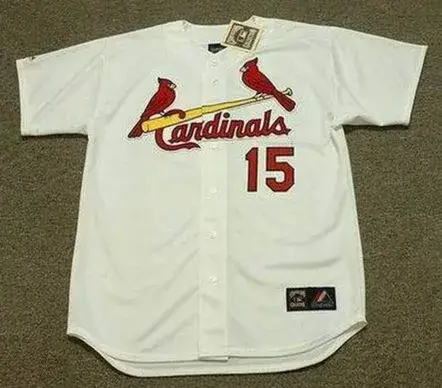 TIM McCARVER St. Louis Cardinals 1967 Majestic Cooperstown Throwback Home Baseball Jersey