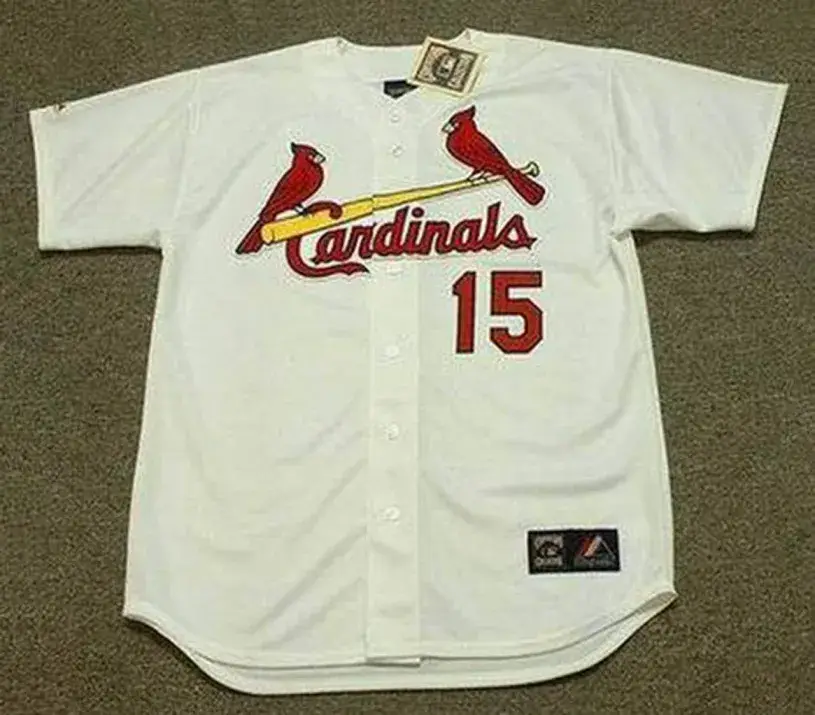 TIM McCARVER St. Louis Cardinals 1967 Majestic Cooperstown Throwback Home Baseball Jersey