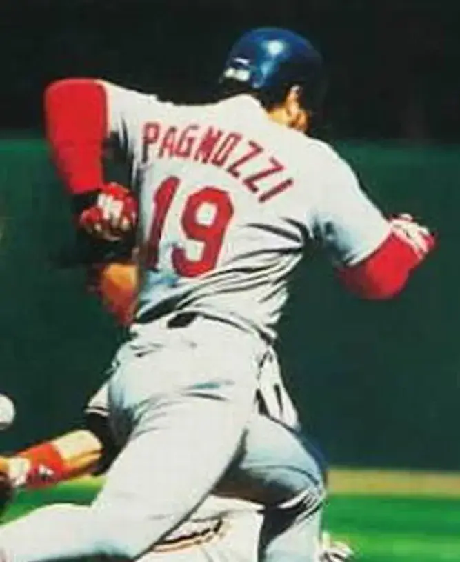 TOM PAGNOZZI St. Louis Cardinals 1992 Majestic Cooperstown Throwback Away Jersey 
