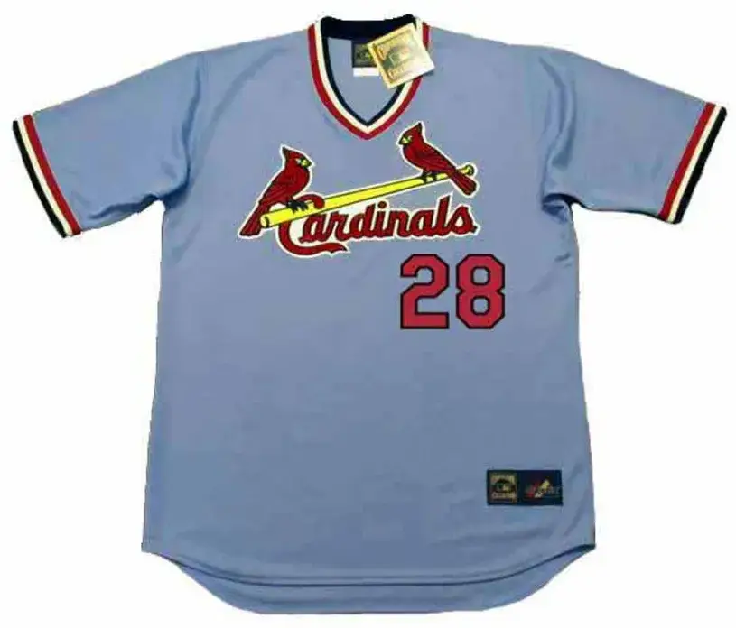 TOMMY HERR St. Louis Cardinals 1982 Away Majestic Throwback Baseball Jersey