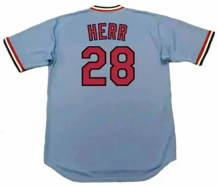 TOMMY HERR St. Louis Cardinals 1982 Away Majestic Throwback Baseball Jersey 