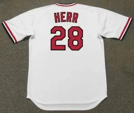 TOMMY HERR St. Louis Cardinals 1982 Home Majestic Throwback Baseball Jersey 