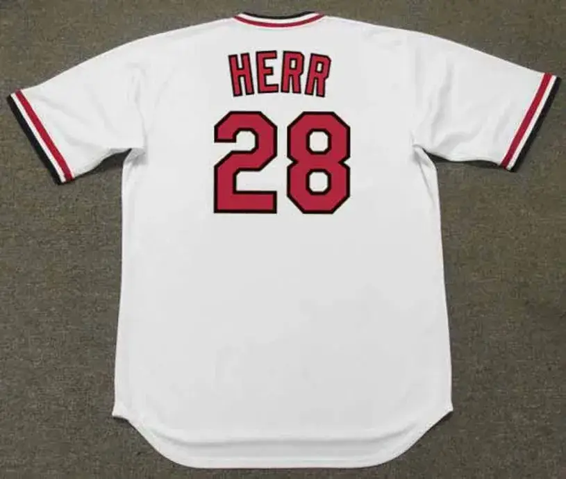 TOMMY HERR St. Louis Cardinals 1982 Home Majestic Throwback Baseball Jersey 