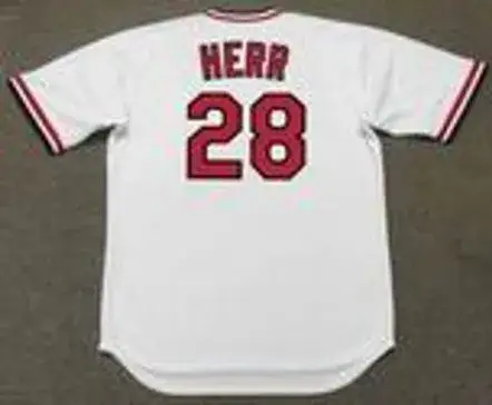 TOMMY HERR St. Louis Cardinals 1982 Home Majestic Throwback Baseball Jersey 