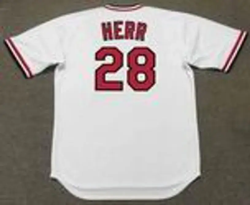 TOMMY HERR St. Louis Cardinals 1982 Home Majestic Throwback Baseball Jersey 
