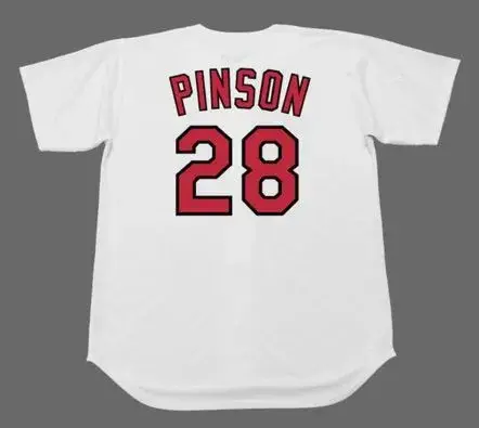 VADA PINSON St. Louis Cardinals 1969 Majestic Cooperstown Home Baseball Jersey 