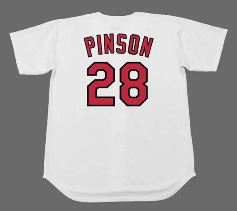 VADA PINSON St. Louis Cardinals 1969 Majestic Cooperstown Home Baseball Jersey 