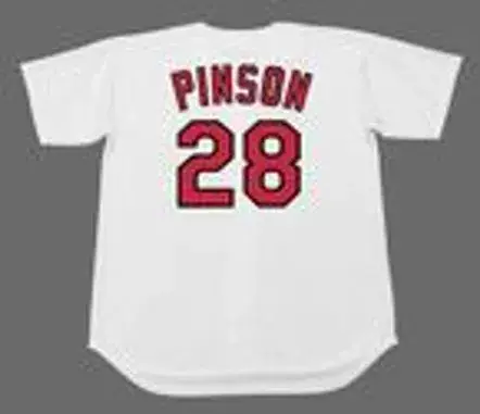 VADA PINSON St. Louis Cardinals 1969 Majestic Cooperstown Home Baseball Jersey 