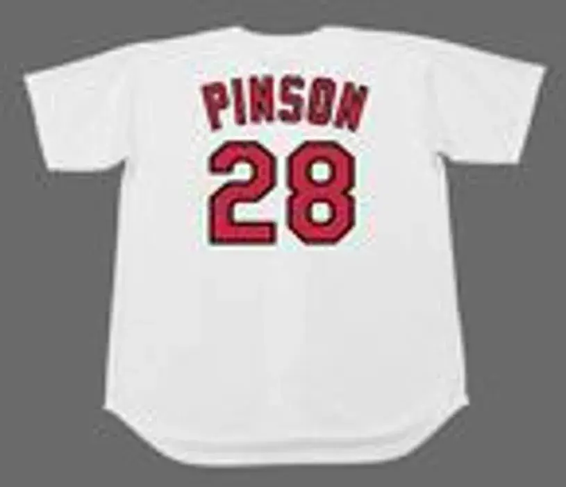 VADA PINSON St. Louis Cardinals 1969 Majestic Cooperstown Home Baseball Jersey 