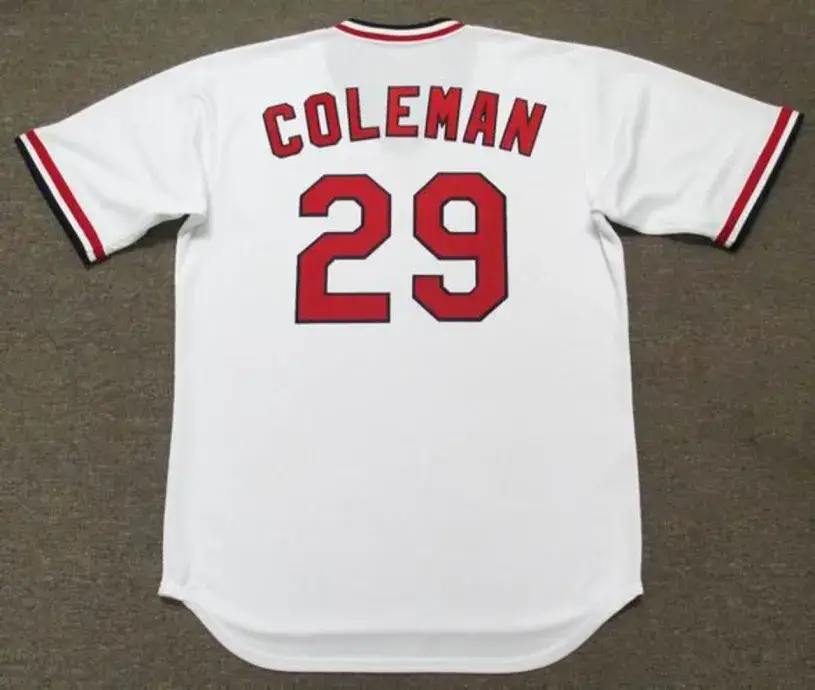 VINCE COLEMAN St. Louis Cardinals 1985 Majestic Cooperstown Throwback Home Jersey 