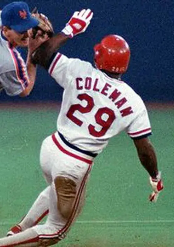 VINCE COLEMAN St. Louis Cardinals 1985 Majestic Cooperstown Throwback Home Jersey 