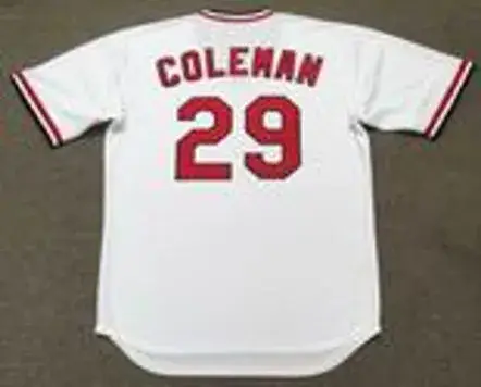 VINCE COLEMAN St. Louis Cardinals 1985 Majestic Cooperstown Throwback Home Jersey 