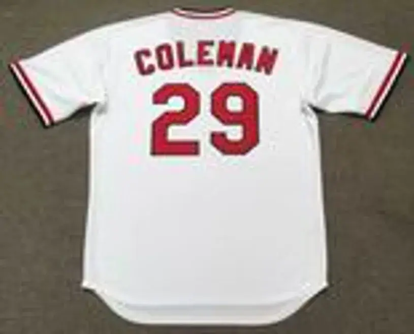 VINCE COLEMAN St. Louis Cardinals 1985 Majestic Cooperstown Throwback Home Jersey 