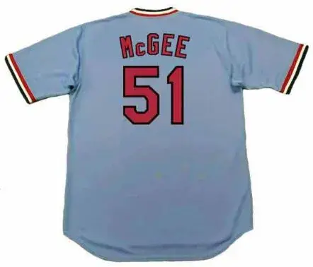 WILLIE McGEE St. Louis Cardinals 1982 Away Majestic Throwback Baseball Jersey 