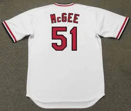 WILLIE McGEE St. Louis Cardinals 1982 Home Majestic Throwback Baseball Jersey 