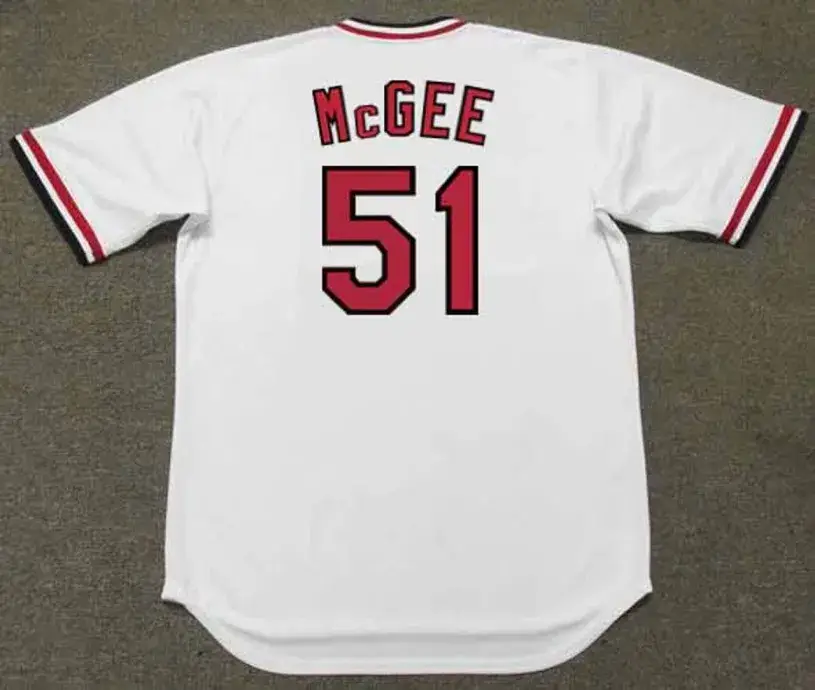 WILLIE McGEE St. Louis Cardinals 1982 Home Majestic Throwback Baseball Jersey 