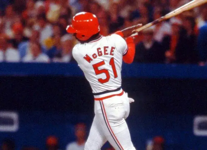 WILLIE McGEE St. Louis Cardinals 1982 Home Majestic Throwback Baseball Jersey 