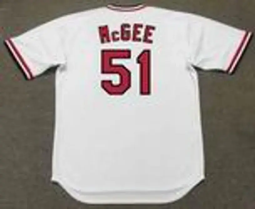 WILLIE McGEE St. Louis Cardinals 1982 Home Majestic Throwback Baseball Jersey 