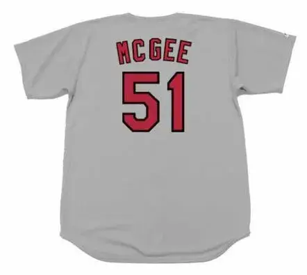 WILLIE MCGEE St. Louis Cardinals 1996 Away Majestic Throwback Baseball Jersey 
