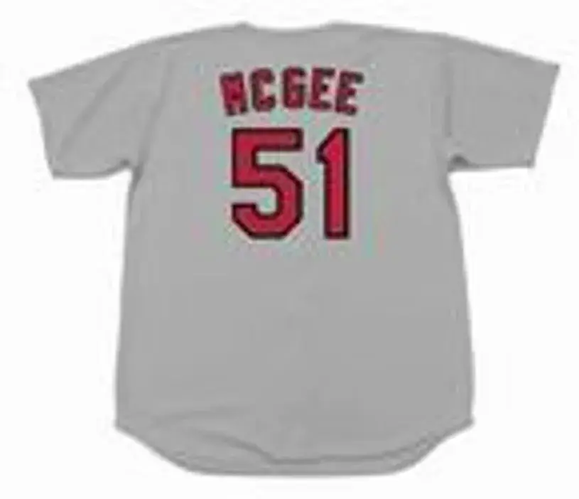 WILLIE MCGEE St. Louis Cardinals 1996 Away Majestic Throwback Baseball Jersey 
