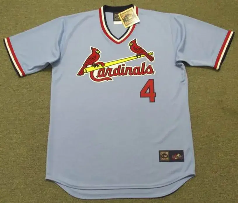 YADIER MOLINA St. Louis Cardinals 1980’s Majestic Cooperstown Away Baseball Jersey