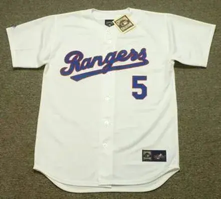 IAN KINSLER Texas Rangers 1990’s Majestic Cooperstown Throwback Baseball Jersey