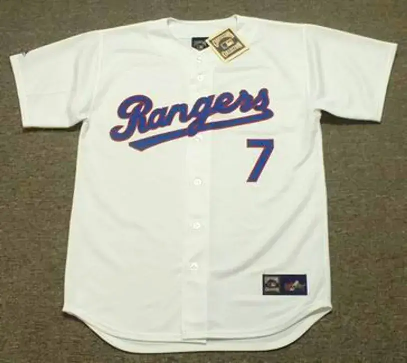 IVAN RODRIGUEZ Texas Rangers 1993 Majestic Cooperstown Throwback Baseball Jersey