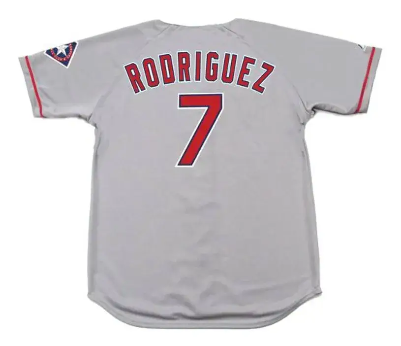IVAN RODRIGUEZ Texas Rangers 1995 Away Majestic Baseball Throwback Jersey 