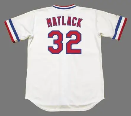 JON MATLACK Texas Rangers 1982 Majestic Cooperstown Home Baseball Jersey 