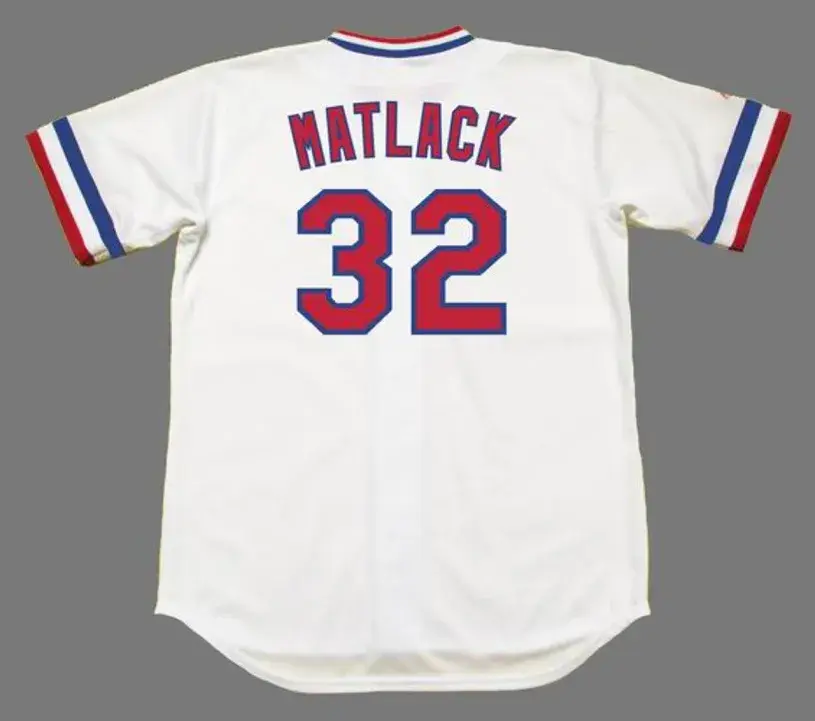 JON MATLACK Texas Rangers 1982 Majestic Cooperstown Home Baseball Jersey 
