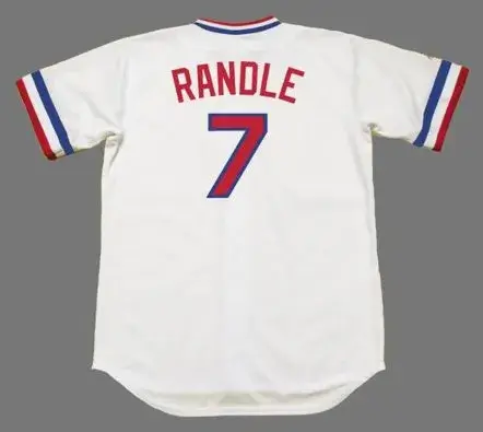 LENNY RANDLE Texas Rangers 1974 Majestic Cooperstown Home Baseball Jersey 