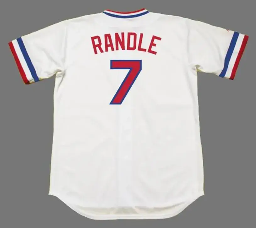 LENNY RANDLE Texas Rangers 1974 Majestic Cooperstown Home Baseball Jersey 
