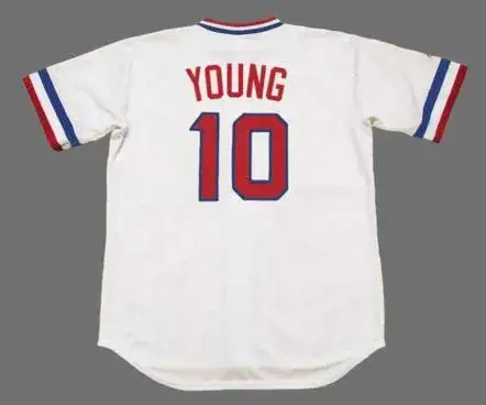 MICHAEL YOUNG Texas Rangers 1970’s Home Majestic Throwback Baseball Jersey 