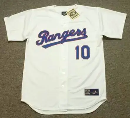 MICHAEL YOUNG Texas Rangers 1990’s Majestic Cooperstown Throwback Baseball Jersey