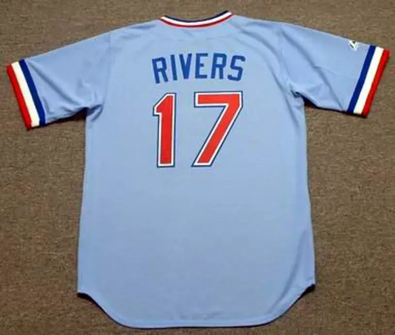 MICKEY RIVERS Texas Rangers 1981 Majestic Cooperstown Throwback Baseball Jersey 