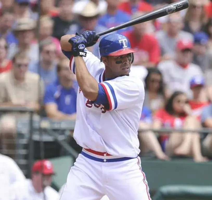 NELSON CRUZ Texas Rangers 1970’s Home Majestic Throwback Baseball Jersey 