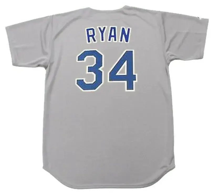 NOLAN RYAN Texas Rangers 1991 Majestic Cooperstown Throwback Away Jersey 