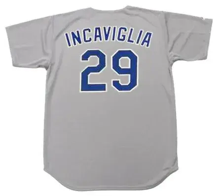PETE INCAVIGLIA Texas Rangers 1990 Majestic Cooperstown Throwback Away Jersey 