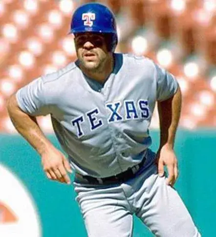 PETE INCAVIGLIA Texas Rangers 1990 Majestic Cooperstown Throwback Away Jersey 