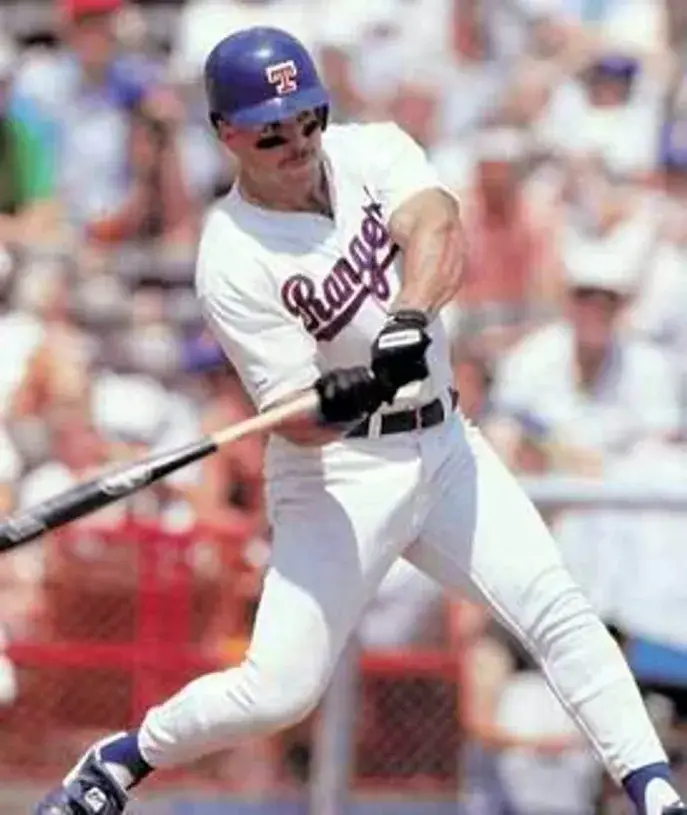 PETE INCAVIGLIA Texas Rangers 1990 Majestic Cooperstown Throwback Baseball Jersey 