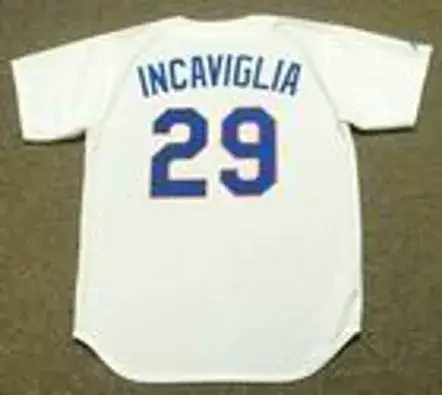 PETE INCAVIGLIA Texas Rangers 1990 Majestic Cooperstown Throwback Baseball Jersey 