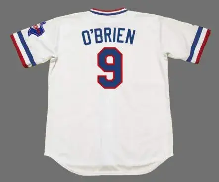 PETE O’BRIEN Texas Rangers 1984 Home Majestic Throwback Baseball Jersey 