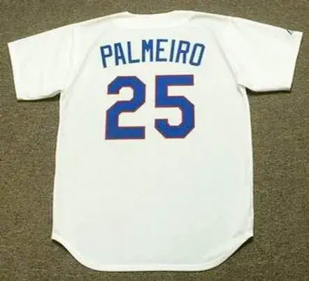 RAFAEL PALMEIRO Texas Rangers 1993 Majestic Cooperstown Throwback Baseball Jersey 