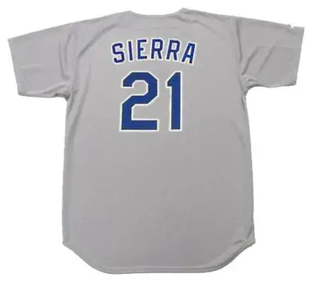 REUBEN SIERRA Texas Rangers 1991 Majestic Cooperstown Throwback Away Jersey 