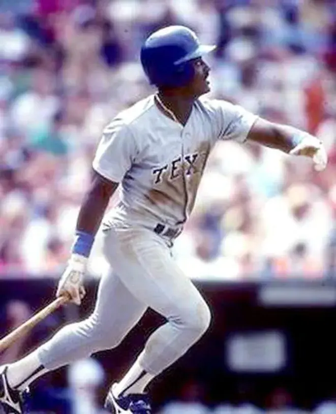 REUBEN SIERRA Texas Rangers 1991 Majestic Cooperstown Throwback Away Jersey 