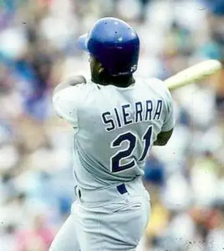 REUBEN SIERRA Texas Rangers 1991 Majestic Cooperstown Throwback Away Jersey 