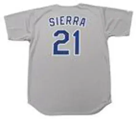 REUBEN SIERRA Texas Rangers 1991 Majestic Cooperstown Throwback Away Jersey 