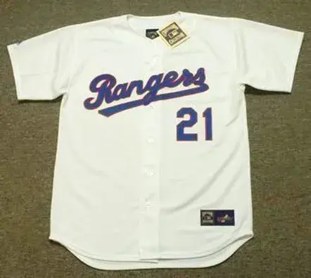REUBEN SIERRA Texas Rangers 1991 Majestic Cooperstown Throwback Baseball Jersey