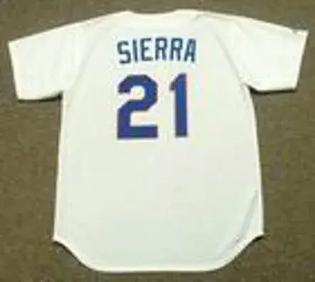 REUBEN SIERRA Texas Rangers 1991 Majestic Cooperstown Throwback Baseball Jersey 